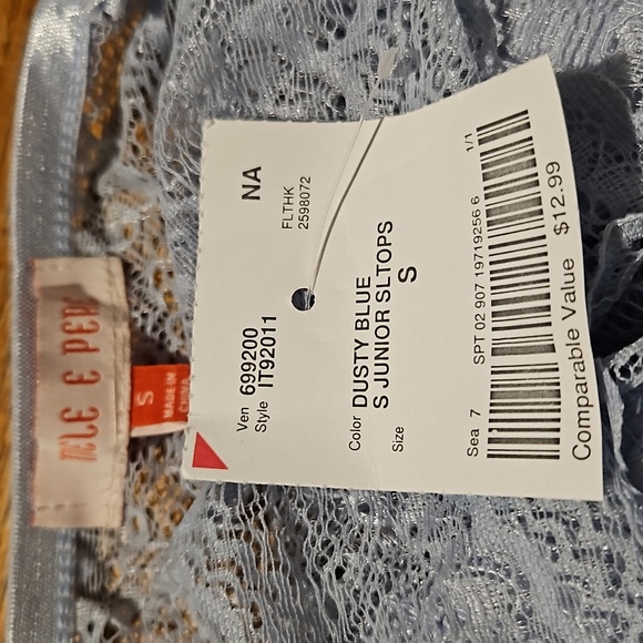 NWT Mele & Pere Dusty Blue Bralette - Size S - Picture 3 of 4